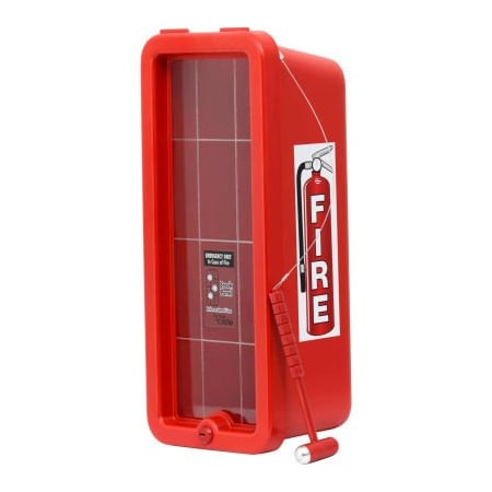 Cato Cato Chief Plastic Fire Extinguisher Cabinet, Fits 5 Lbs. Extinguisher, Red 10551-H